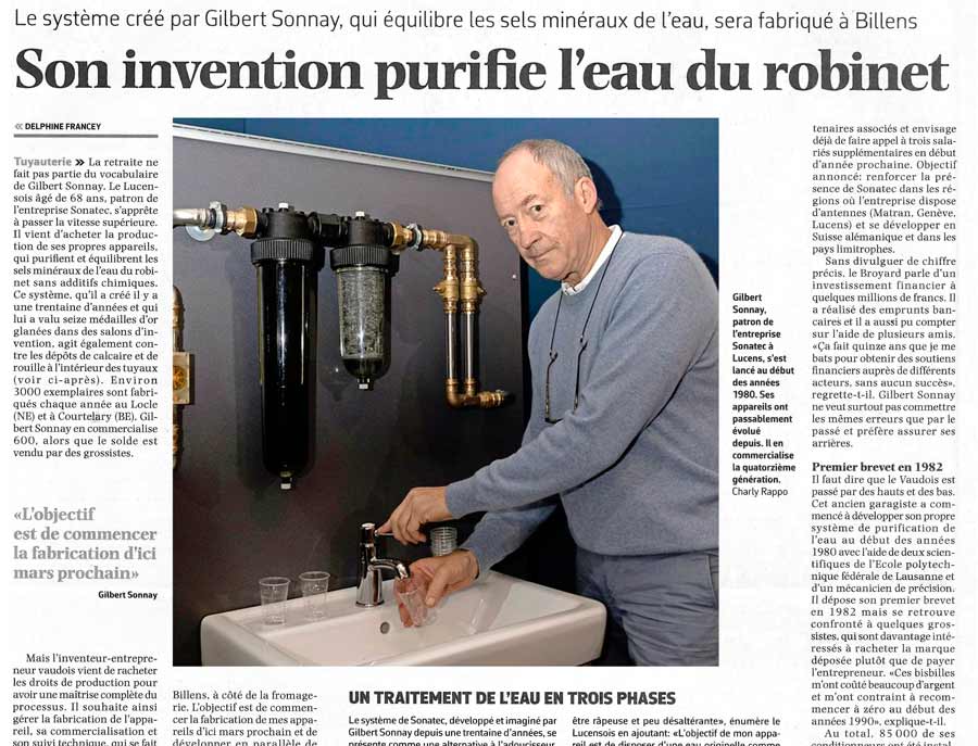 Son invention purifie l’eau du robinet